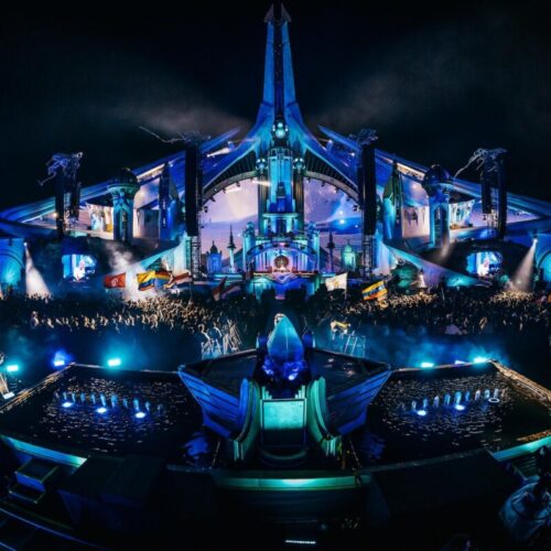 Huge crowd at a Paul Kalbrenner concert produced by 1314 at the Tomorrowland festival site